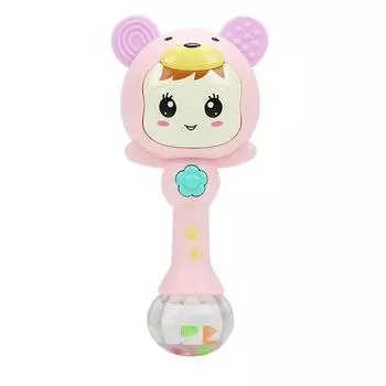 Детский колокольчик Sagit, музыкальный инструмент, погремушка, молоток, игрушка, подарок на день рождения One Size розовый