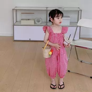 Детский комбинезон для девочек, детский боди, комбинезон, шаровары, От 3 до 8 лет 11