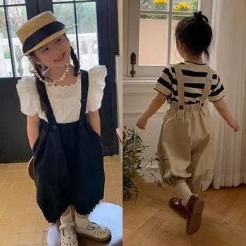 Детский комбинезон для девочек, комбинезон-шаровары, детский боди (Только брюки) 15