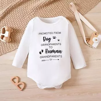 Детский комбинезон с длинными рукавами с принтом «От прародителей-собак до прародителей-людей» 3-6M