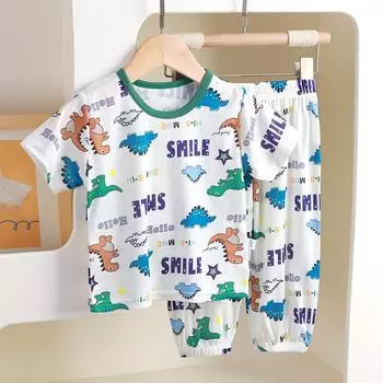 Детский комплект домашней одежды, летние повседневные пижамы для мальчиков и девочек 80cm