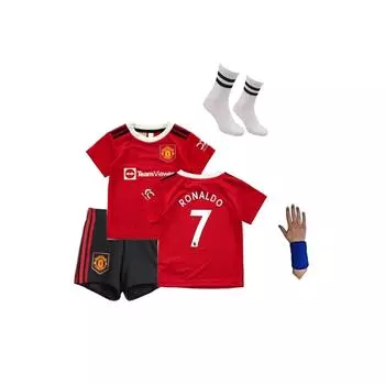 Детский комплект Джерси Manchester Ronaldo из 4 трикотажных изделий, шорт, носков и браслета, новый сезон, Джерси