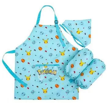 Детский комплект из 3 предметов Pokemon Buddy: фартук + Тоши + бандана PP078, популярный персонаж в Корее