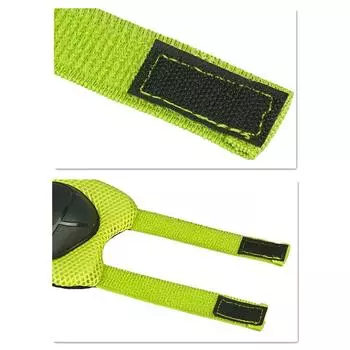 Детский комплект наколенников 6 шт. Регулируемые наколенники защитные комплекты защитное снаряжение для скейтборда самоката катание на роликовых коньках синий