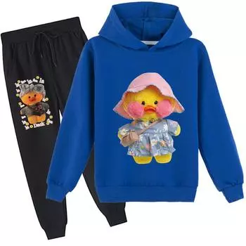 Детский комплект с капюшоном 3D Lalafanfan, пуловер, спортивный костюм K176, детский свитер + брюки