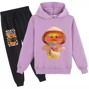 Детский комплект с капюшоном 3D Lalafanfan, пуловер, спортивный костюм K179, детский свитер + брюки