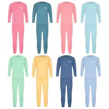 Детский комплект термобелья для мальчиков и девочек, домашняя одежда, топы с длинными рукавами и штаны, леггинсы, костюмы из 2 предметов, одежда для сна 3-4 Years арбуз красный