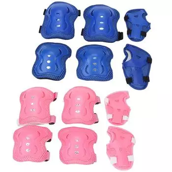 Детский комплект защитного снаряжения, стильный дышащий наколенник, налокотник, защита для рук для езды на велосипеде, катания на роликах Pink