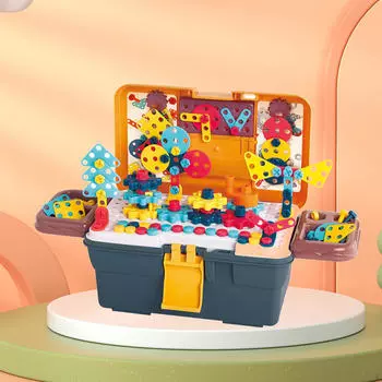 Детский конструктор игрушек «Гайки и болты» для самостоятельного творческого набора Монтессори