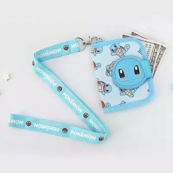 Детский кошелек Pokemon Squirtle Кошелек с двухуровневым ожерельем Pokemon