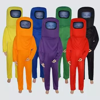 Детский костюм астронавта, скафандр, комбинезон, рюкзак, косплей, костюмы на Хэллоуин, Рождество для детей ясельного возраста L синий