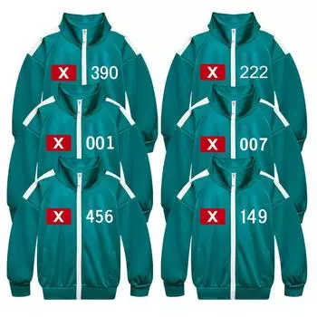 Детский костюм для косплея на Хэллоуин для мальчиков и девочек с принтом из фильма и игры, с длинными рукавами и молнией 110