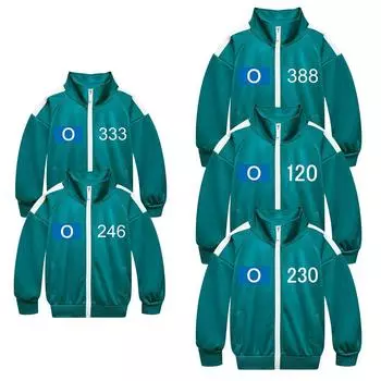 Детский костюм для косплея на Хэллоуин для мальчиков и девочек с принтом из фильма и игры, с длинными рукавами и молнией 110