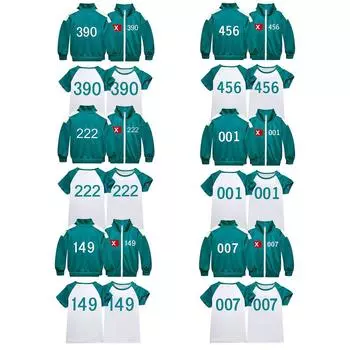 Детский костюм для мальчиков и девочек с принтом из фильма и игры, с длинными рукавами, на молнии, куртка, пальто, футболка, комплект одежды, костюм для косплея на Хэллоуин 110