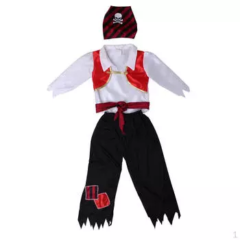 Детский костюм маленького пирата на Хэллоуин для мальчиков, костюм книжной недели, наряды L