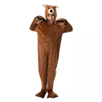 Детский костюм медведя, нарядное платье для мальчиков и девочек, детский комбинезон, нарядное платье для костюмированной вечеринки, сценического костюма, наряд S коричневый