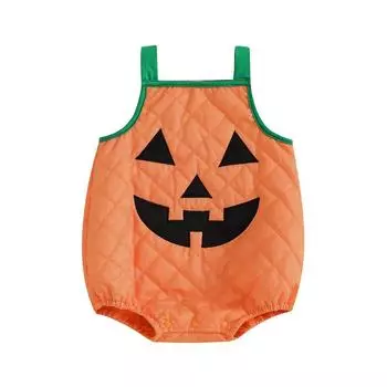 Детский костюм на Хэллоуин Боди без рукавов Регулируемые бретели Боди Милая одежда на Хэллоуин 100 оранжевый