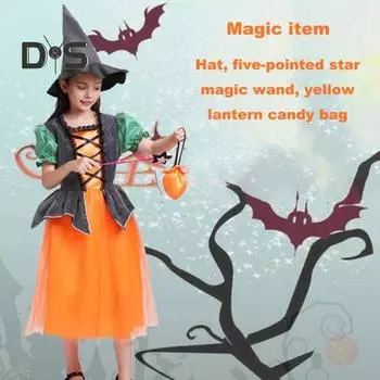 Детский костюм на Хэллоуин с палочкой ведьмы, платье тыквы для косплея, сценическая праздничная одежда, платье принцессы, одежда римского воина для мальчиков 140cm красный