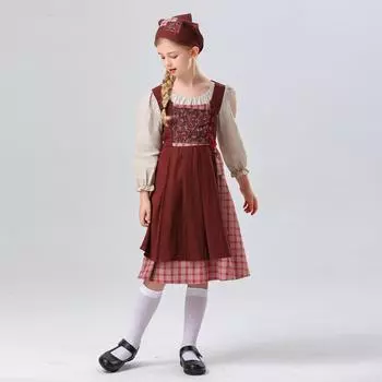 Детский костюм, платье для ролевых игр, костюм для выступления, маскарад 120 красный