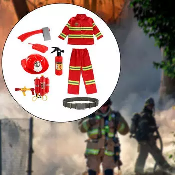 Детский костюм пожарного, профессиональный наряд пожарного для карнавала на Хэллоуин