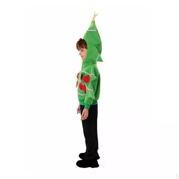 Детский костюм рождественской елки с капюшоном для мальчиков и девочек, куртка для косплея M