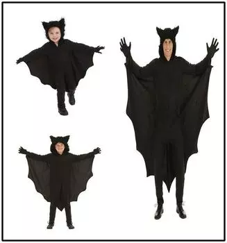 Детский костюм вампира летучей мыши на Хэллоуин для родительского и детского косплея Children s Bat; S