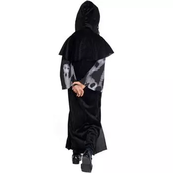 Детский костюм ведьмы с принтом черепа, сценический костюм для девочек на День защиты детей, костюм на Хэллоуин M size (120cm-130cm)