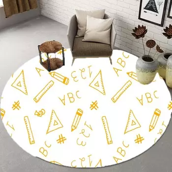 Детский ковер для ползания, современный коврик с рисунком, цифровой ковер для детской комнаты, ковер для спальни, дома, гостиной, круглый ковер Alfombra 40cm