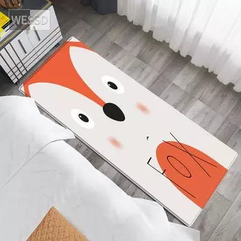 Детский ковер с мультяшным животным принтом, милый прикроватный коврик для детской комнаты, коврик для ванной комнаты, коврик, мягкий домашний декор 40x60cm