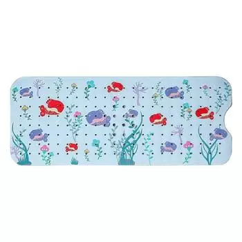 Детский коврик для ванной с присоской, мультяшный узор, износостойкий, нескользящий, очень мягкий, быстросохнущий напольный коврик для ванной комнаты L синий