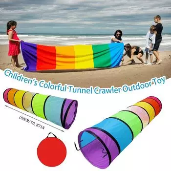 Детский красочный туннель-гусеница, игрушка для улицы, игра для вечеринки, игра на день рождения, игра для заднего двора One Size