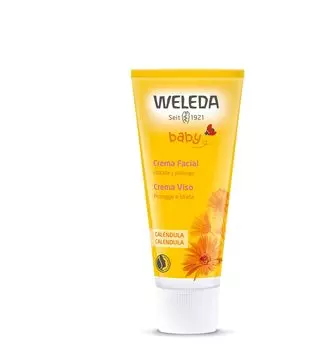 Детский крем для лица WELEDA Calendra, 50 мл. Увлажняющий защитный крем для лица. Нежный травяной аромат. Натуральные ингредиенты. Органический и