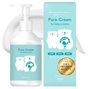 Детский крем Pure Materia, большая емкость 300 г, крем для тела с керамидами и аминокислотами, увлажняющий крем для лица и тела, чувствительной кожи, сухой кожи для детей, новорожденных