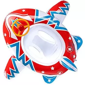 Детский круг для плавания, сиденье для плавания, детский плавательный круг с ручкой-рулем, плавательные круги, детский тренажер для плавания, лодка для детей от 1 до 5 лет 90*70cm красный