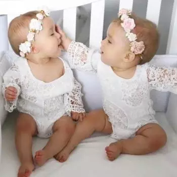 Детский кружевной хлопковый комбинезон с цветочным принтом для новорожденных девочек, комбинезон, одежда для загара 0-3m белый
