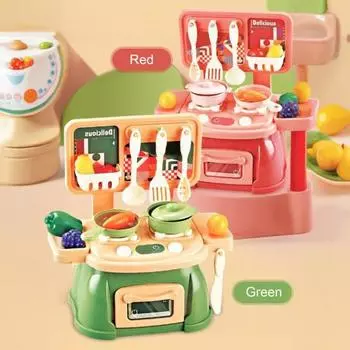 Детский кухонный игровой набор с 30 ролевками, ролевой кухонный набор, развивающий практические навыки, игрушки-симуляторы готовки для детей красный