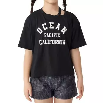 Детский купальник 3 предмета комплект бюстгальтер топ кюлоты брюки 564808 черный 160 [Ocean Pacific] футболка чёрный