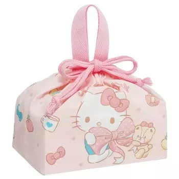 Детский ланч-бокс Skater, сумка на шнурке с клином, сделано в Японии, Sanrio Hello Kitty, большая лента для девочек, KB7