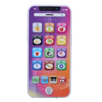 Детский легкий музыкальный мобильный телефон, имитирующий игрушку для мобильного телефона, детская обучающая машина, фиолетовый фиолетовый