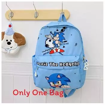 Детский легкий нейлоновый рюкзак с мультяшным рисунком Соника для детского сада, путешествий и