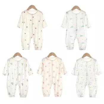 Детский летний комбинезон, дышащая тонкая одежда для маленьких девочек и мальчиков, одежда для новорожденных, комбинезон для малышей 66cm