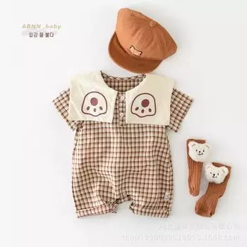 Детский летний комбинезон: Унисекс Костюм для лазания с коротким рукавом 80cm