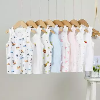 Детский летний комплект из жилета без рукавов и шорт - легкий воздушный дизайн для мальчиков и девочек 110 cm