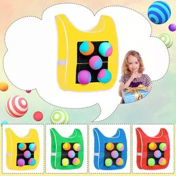 Детский липкий жилет для малышей, уличная метательная мишень, игра с шариками для детей One Size синий