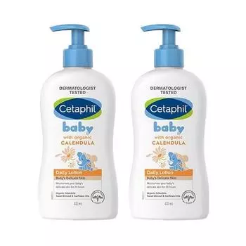 Детский лосьон Cetaphil Baby Daily Lotion с органической календулой — упаковка из 2 шт., белый цвет