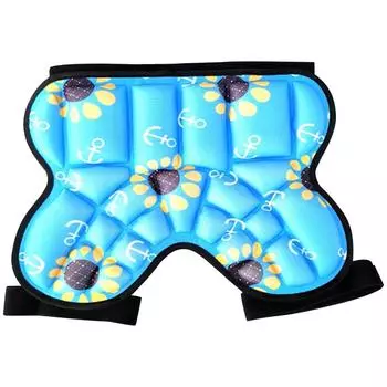 Детский лыжный спортивный набедренный протектор для катания на роликах Детский защитный щиток для катания на коньках, защитное снаряжение для катания на коньках, скейтборде, рождественский подарок Cartoon blue