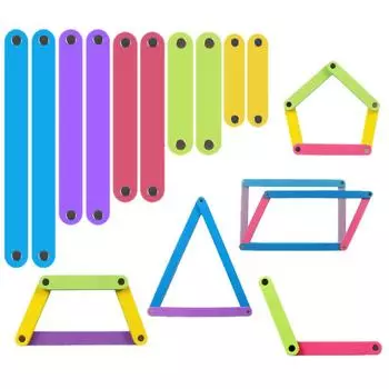 Детский магнитный блок, математические игрушки, учебные пособия, головоломка геометрической формы, обучающая игра Монтессори, обучающая деревянная игрушка для дошкольников