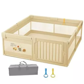 Детский манеж-ограждение Areden, размер ограждения 200x180x65 см, легко моется, моется и складывается, экономит место, подходит для использования в помещении и на улице, прочный, долговечный, детский