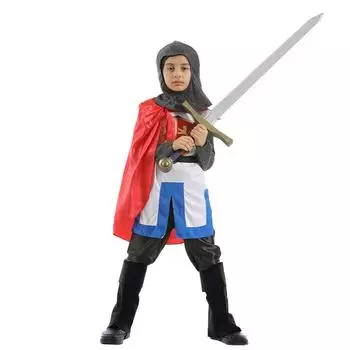 Детский маскарадный костюм средневекового английского рыцаря крестоносца для мальчиков, детский костюм Святого Георгия M