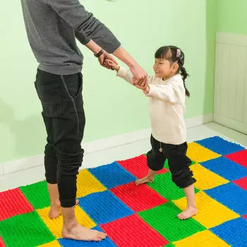 Детский массажный игровой коврик сенсорный коврик детский противоскользящий коврик водонепроницаемый красный